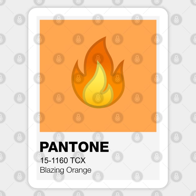 Pantone: Blazing Orange Sticker by SLMGames